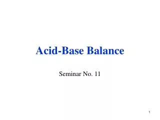 Acid-Base Balance