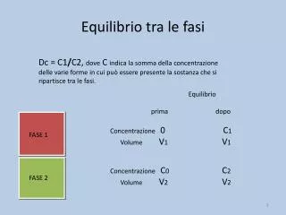 equilibrio tra le fasi