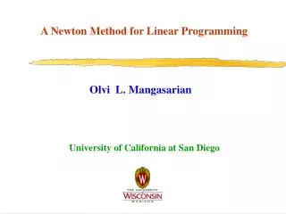 A Newton Method for Linear Programming