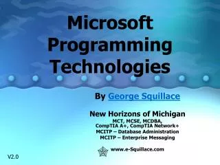 Microsoft Programming Technologies