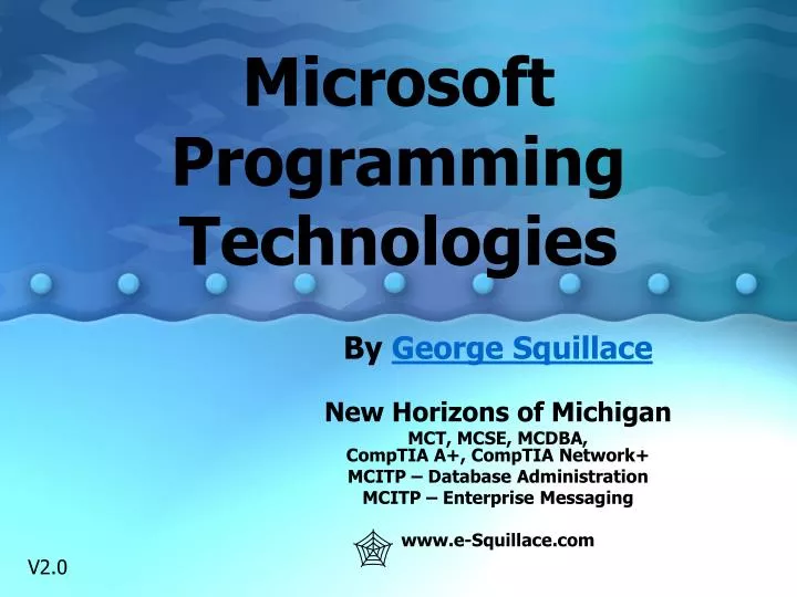 microsoft programming technologies