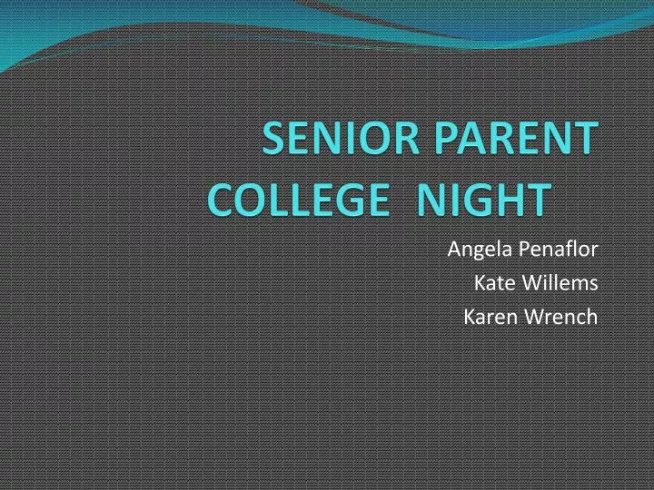 senior parent college night