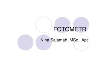 fotometri