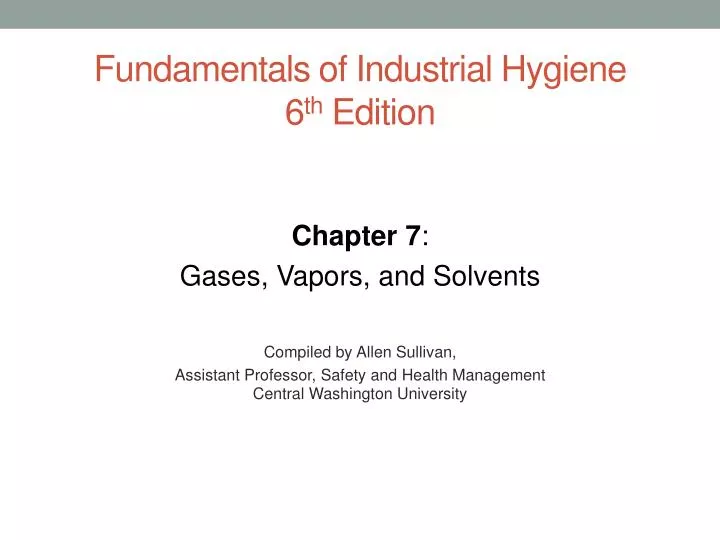 fundamentals of industrial hygiene 6 th edition