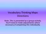 Vocabulary Thinking Maps Directions - slide 1