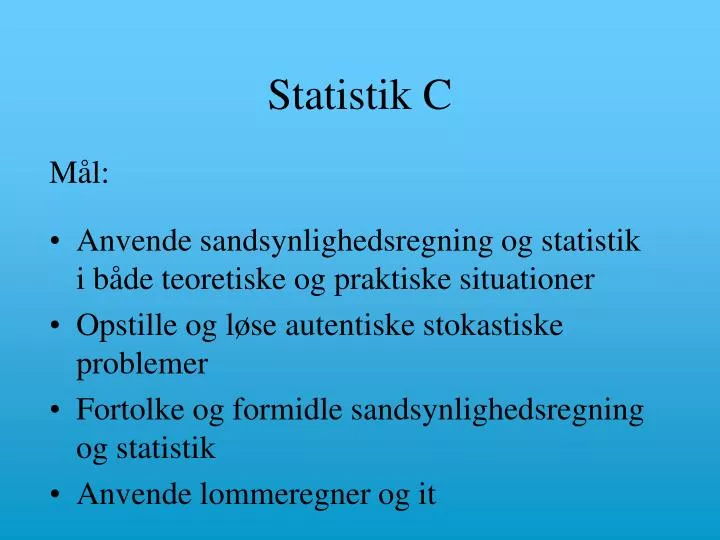 statistik c
