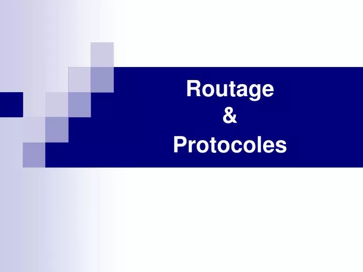 routage protocoles