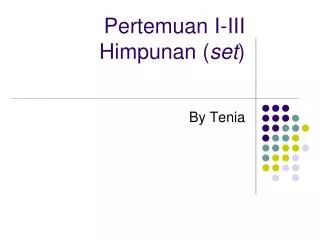 pertemuan i iii himpunan set