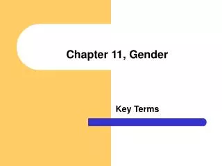 Chapter 11, Gender