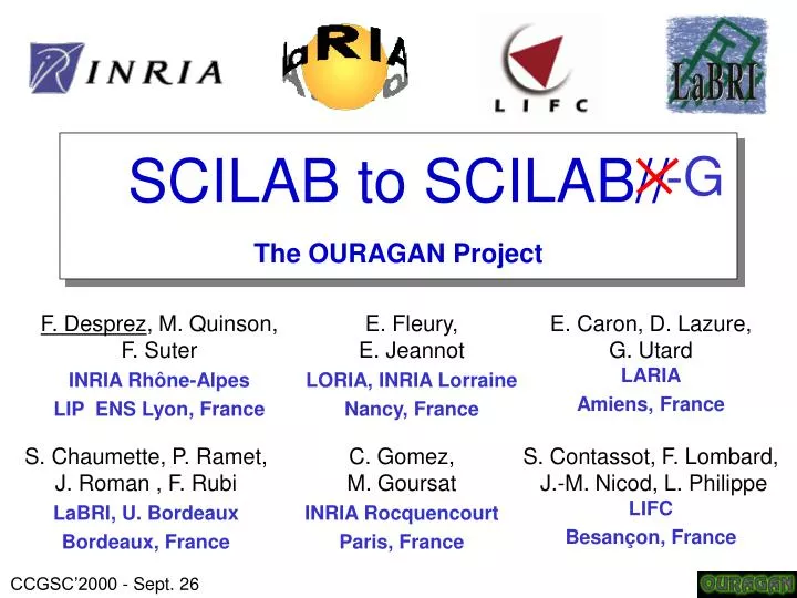 scilab to scilab the ouragan project