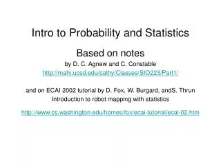 intro to probability and statistics