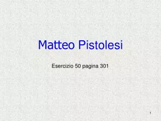 matteo pistolesi