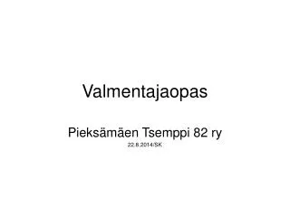 valmentajaopas