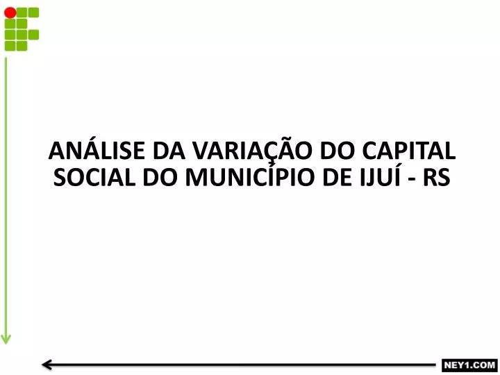 an lise da varia o do capital social do munic pio de iju rs