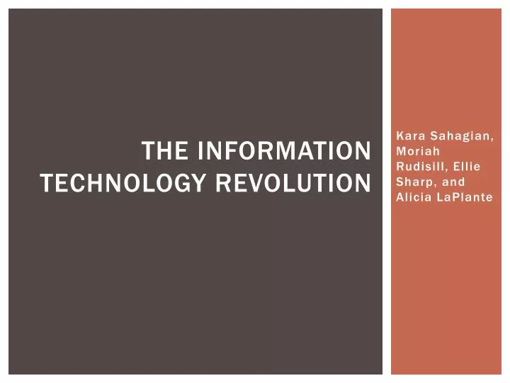 the information technology revolution