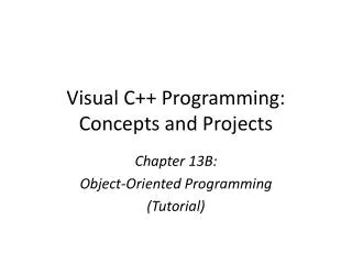 Visual C++ Programming: Concepts and Projects