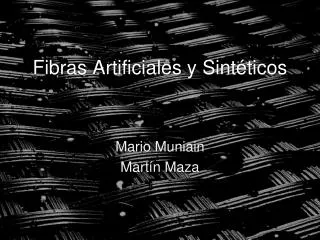 fibras artificiales y sint ticos