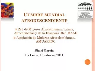 cumbre mundial afrodescendiente