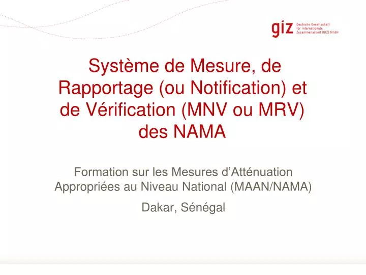 syst me de mesure de rapportage ou notification et de v rification mnv ou mrv des nama