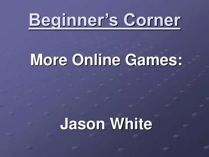 beginner s corner