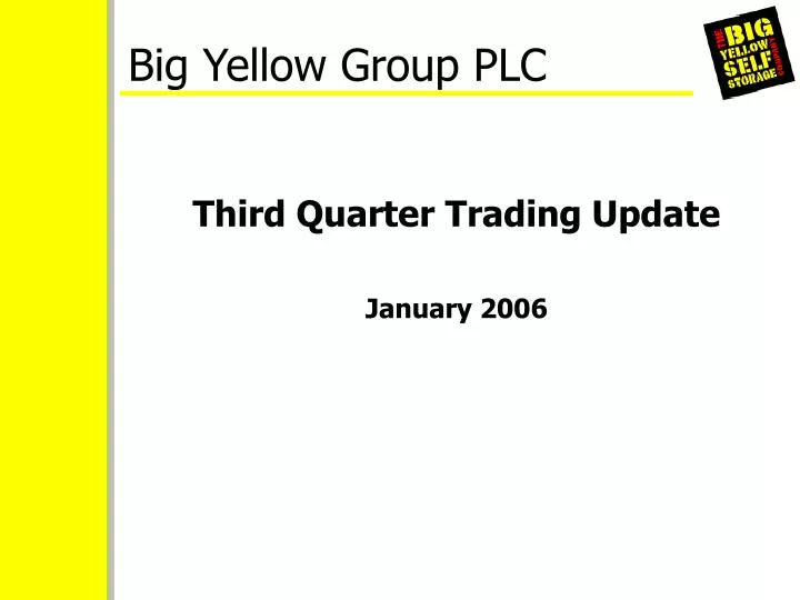 big yellow group plc