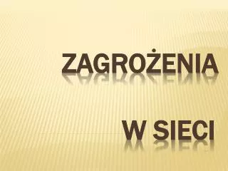 zagro enia w sieci