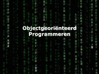 objectgeori nteerd programmeren
