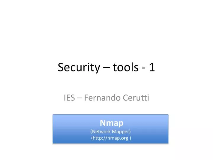 security tools 1