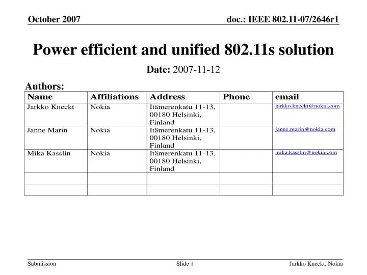 power efficient and unified 802 11s solution