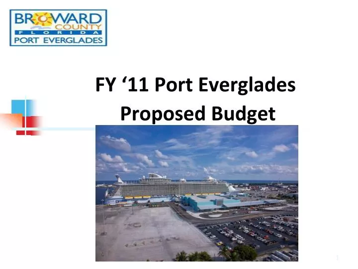 fy 11 port everglades proposed budget