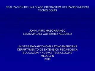 realizaci n de una clase interactiva utilizando nuevas tecnolog as