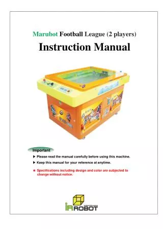 Marubot Football League (2 players) Instruction Manual