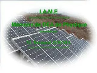 la m e m moire de dea de physique pr sent e par m bernard zouma