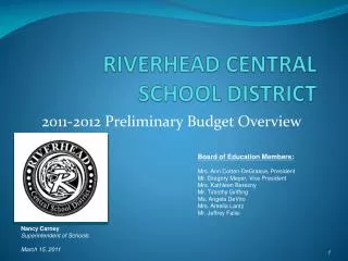 RIVERHEAD CENTRAL SCHOOL DISTRICT
