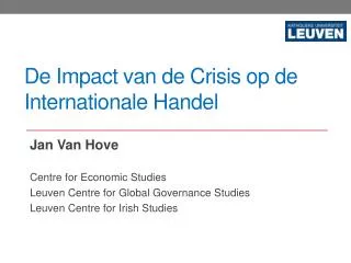 de impact van de crisis op de internationale handel