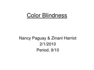 color blindness