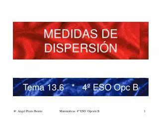 medidas de dispersi n