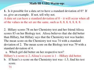 Math III U1D2 Warm-up: