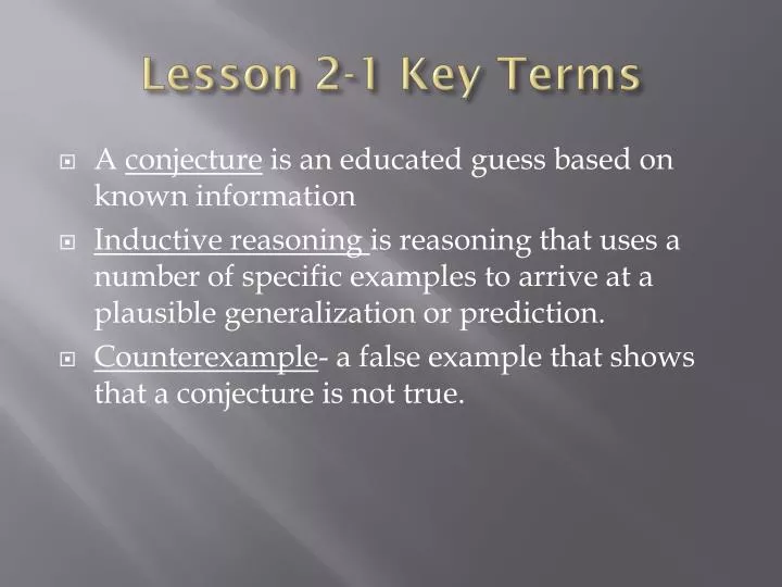 lesson 2 1 key terms