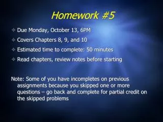 Homework #5