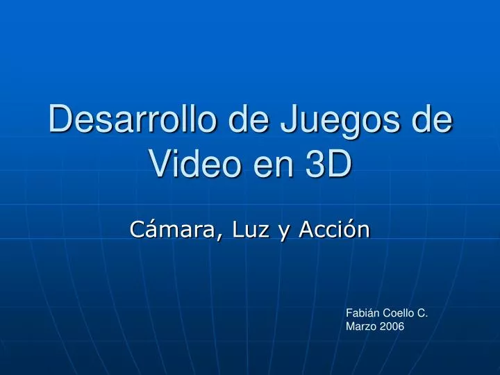 desarrollo de juegos de video en 3d