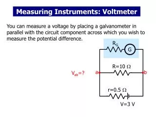 Measuring Instruments: Voltmeter