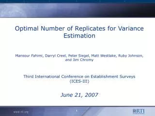 Variance Estimation