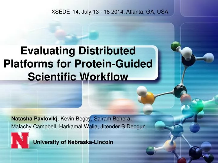 evaluating distributed platforms for protein guided scientific workflow