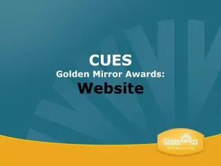 CUES Golden Mirror Awards: Website