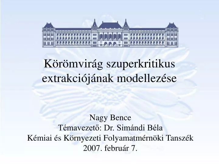 k r mvir g szuperkritikus extrakci j nak modellez se