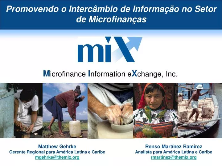 promovendo o interc mbio de informa o no setor de microfinan as