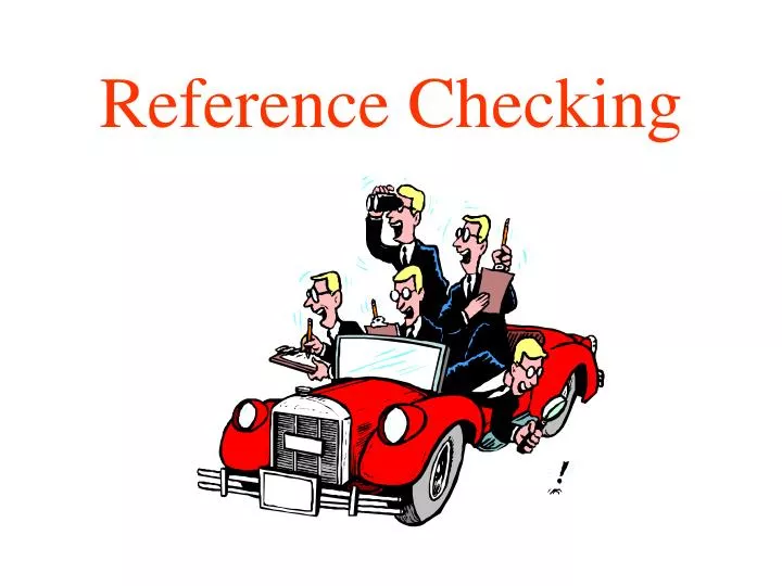 reference checking