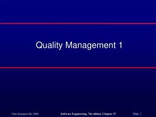 quality management 1