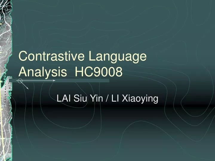 contrastive language analysis hc9008